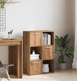 VidaXL Boekenrek 60,5x30x90 cm bewerkt hout artisanaal eikenkleurig