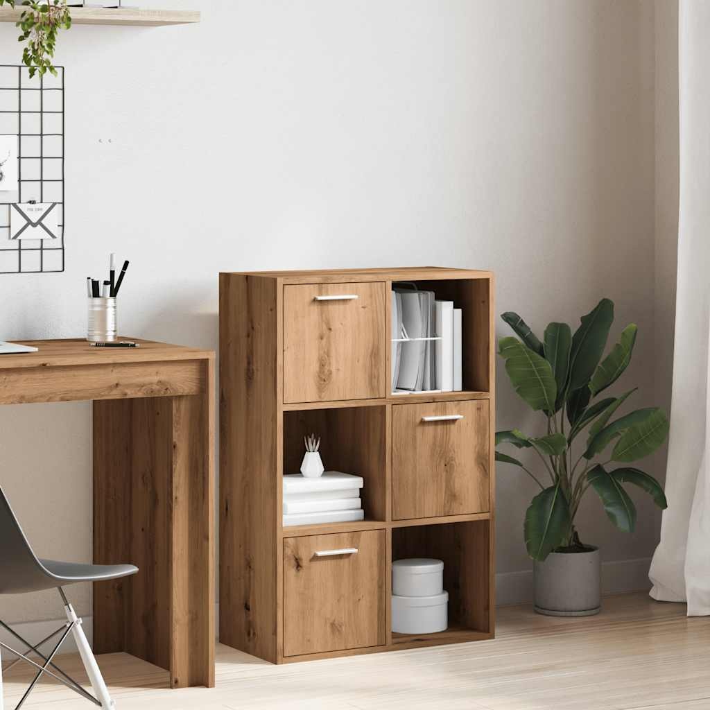 VidaXL Boekenrek 60,5x30x90 cm bewerkt hout artisanaal eikenkleurig