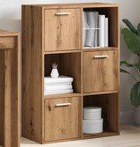VidaXL Boekenrek 60,5x30x90 cm bewerkt hout artisanaal eikenkleurig