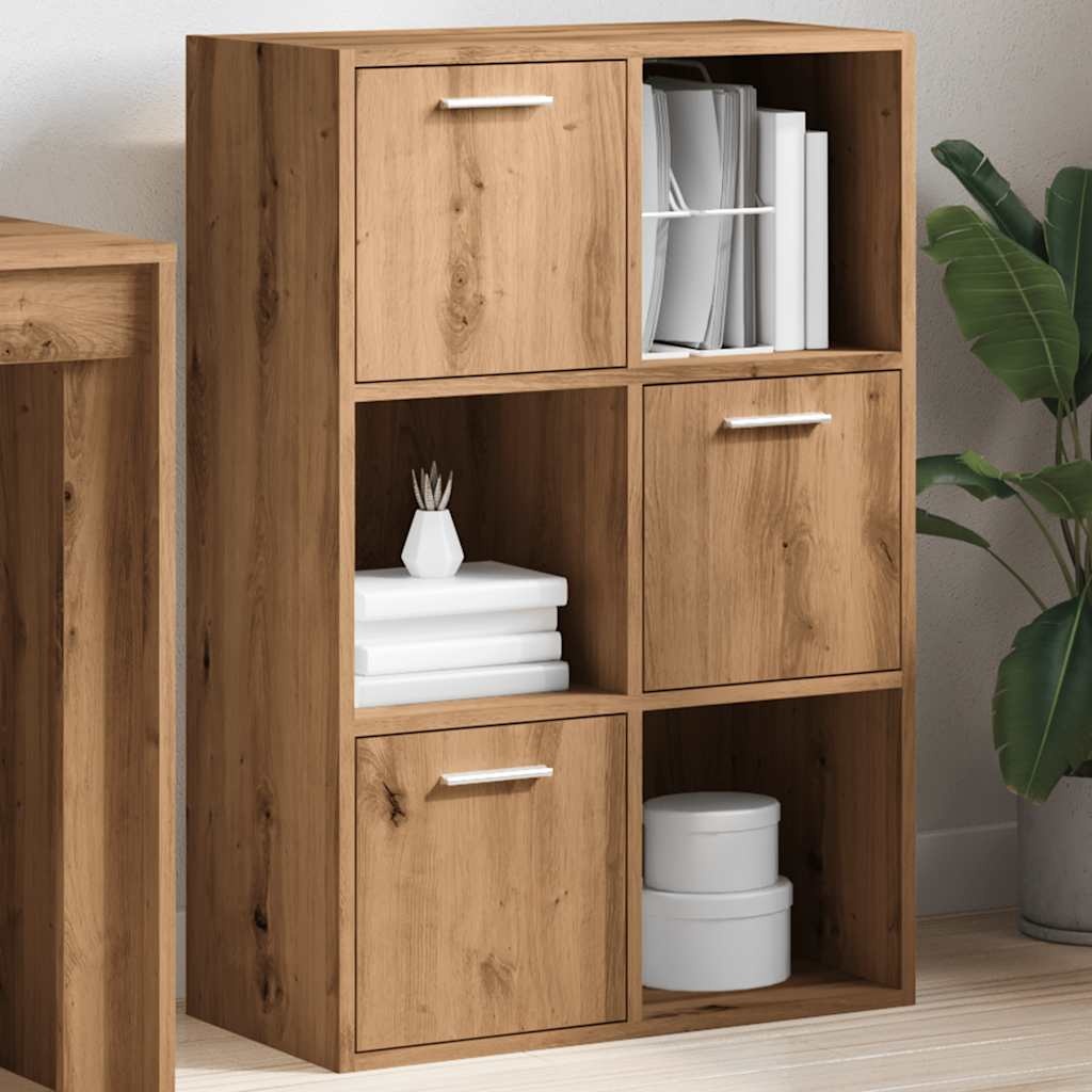 VidaXL Boekenrek 60,5x30x90 cm bewerkt hout artisanaal eikenkleurig