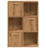 VidaXL Boekenrek 60,5x30x90 cm bewerkt hout artisanaal eikenkleurig