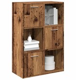 VidaXL Boekenkast 60,5x30x90 cm bewerkt hout oud houtkleurig