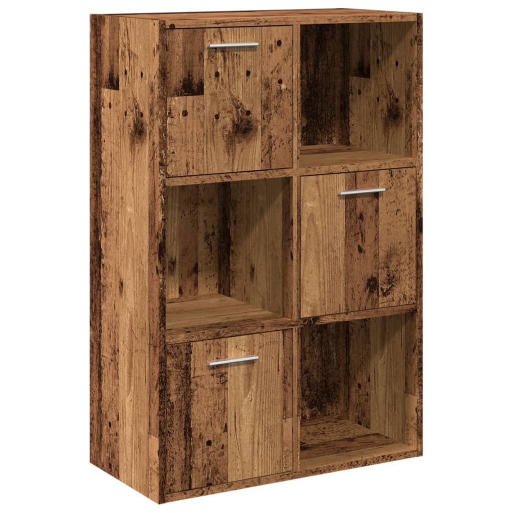 VidaXL Boekenkast 60,5x30x90 cm bewerkt hout oud houtkleurig