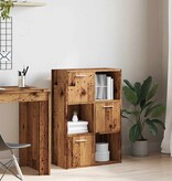 VidaXL Boekenkast 60,5x30x90 cm bewerkt hout oud houtkleurig