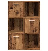 VidaXL Boekenkast 60,5x30x90 cm bewerkt hout oud houtkleurig
