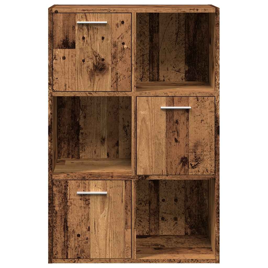 VidaXL Boekenkast 60,5x30x90 cm bewerkt hout oud houtkleurig
