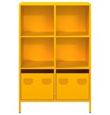 VidaXL Hoge kast 68x39x103,5 cm staal mosterdgeel