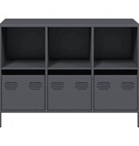 Dressoir 101,5x39x73,5 cm koudgewalst staal antracietkleurig