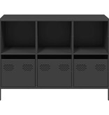 Dressoir 101,5x39x73,5 cm koudgewalst staal zwart