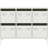 VidaXL Dressoir 101,5x39x73,5 cm koudgewalst staal wit