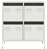 VidaXL Dressoir 68x39x73,5 cm koudgewalst staal wit