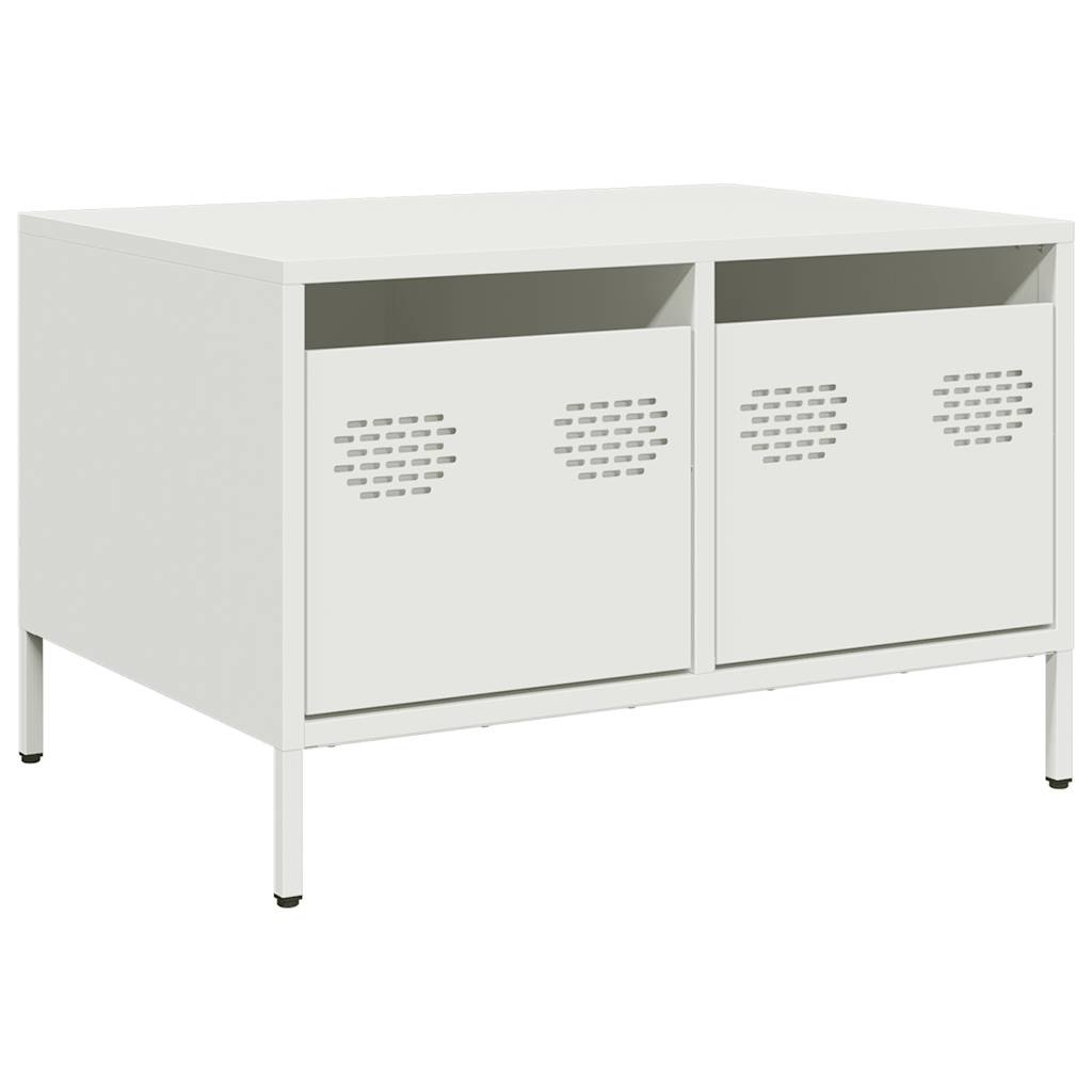 VidaXL Tv-meubel 68x50x43,5 cm koudgewalst staal wit