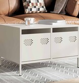 VidaXL Tv-meubel 68x50x43,5 cm koudgewalst staal wit
