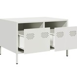 VidaXL Tv-meubel 68x50x43,5 cm koudgewalst staal wit