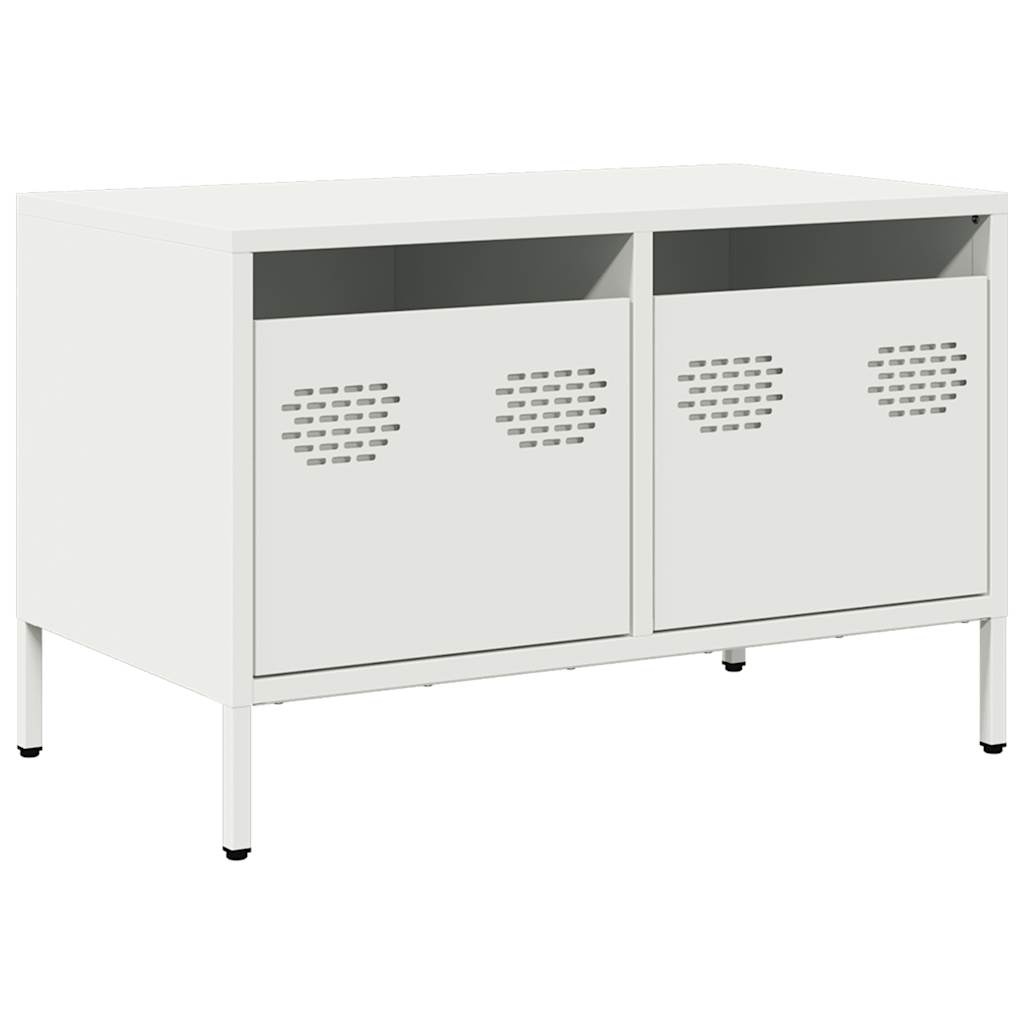 VidaXL Tv-meubel 68x39x43,5 cm koudgewalst staal wit