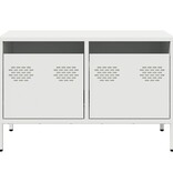 VidaXL Tv-meubel 68x39x43,5 cm koudgewalst staal wit