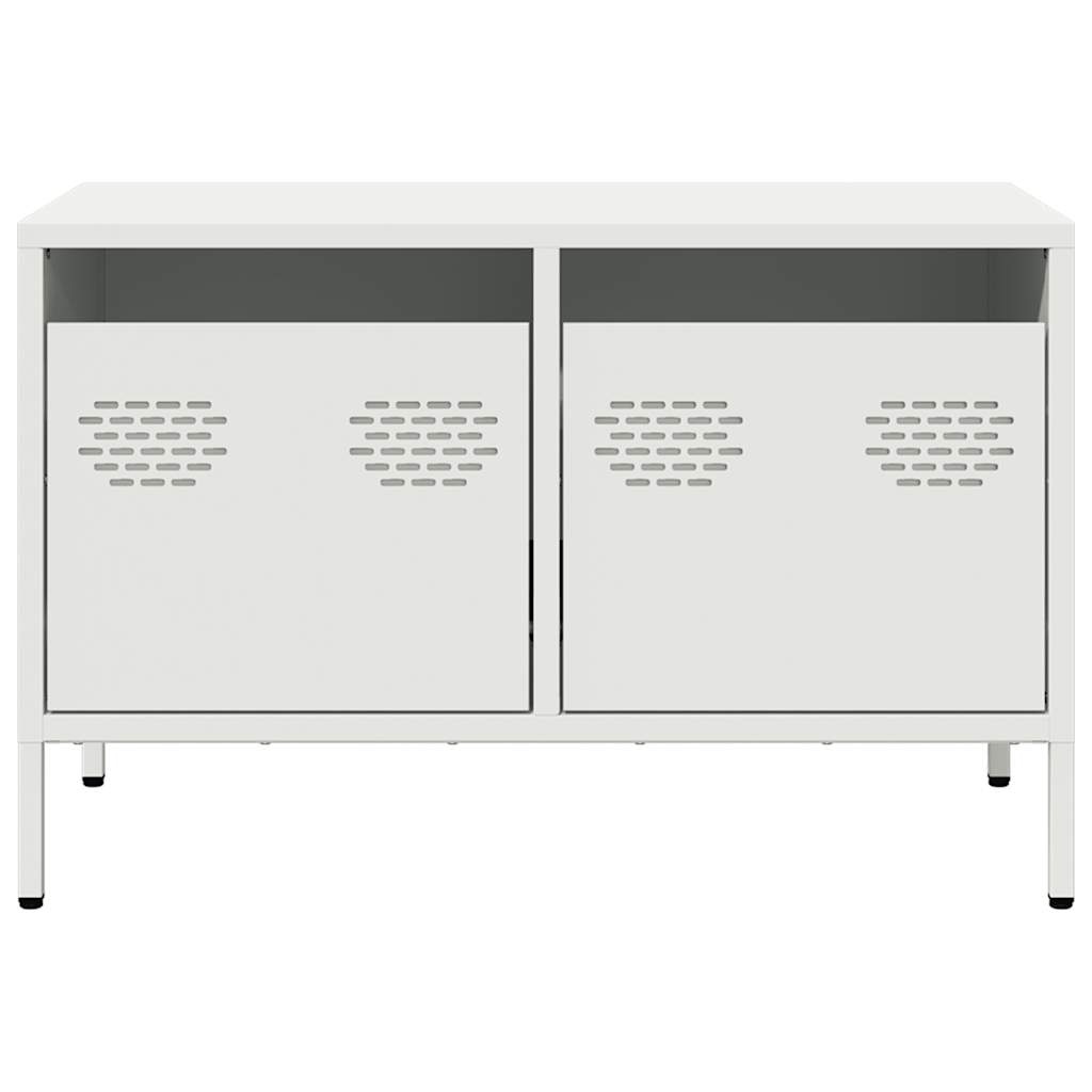 VidaXL Tv-meubel 68x39x43,5 cm koudgewalst staal wit