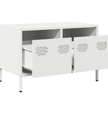 VidaXL Tv-meubel 68x39x43,5 cm koudgewalst staal wit
