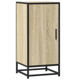 VidaXL Dressoir 35,5x35x76 cm bewerkt hout en metaal sonoma eikenkleur