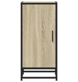 VidaXL Dressoir 35,5x35x76 cm bewerkt hout en metaal sonoma eikenkleur
