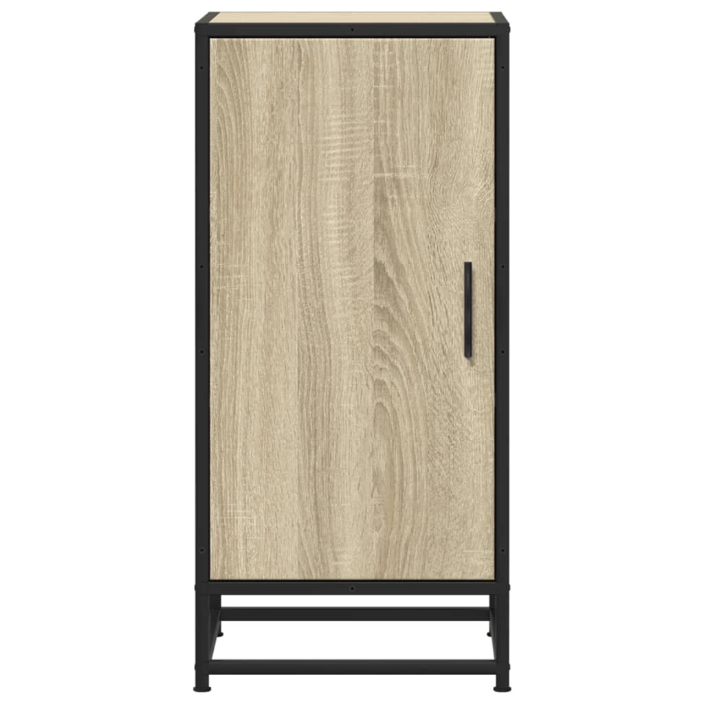 VidaXL Dressoir 35,5x35x76 cm bewerkt hout en metaal sonoma eikenkleur