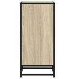 VidaXL Dressoir 35,5x35x76 cm bewerkt hout en metaal sonoma eikenkleur