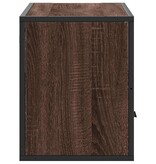 VidaXL Tv-meubel 80x31x39,5 cm bewerkt hout metaal bruin eikenkleurig