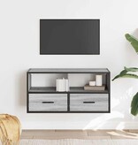VidaXL Tv-meubel 80x31x39,5 cm bewerkt hout metaal grijs sonoma eiken