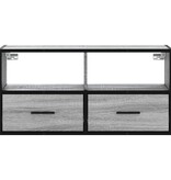 VidaXL Tv-meubel 80x31x39,5 cm bewerkt hout metaal grijs sonoma eiken