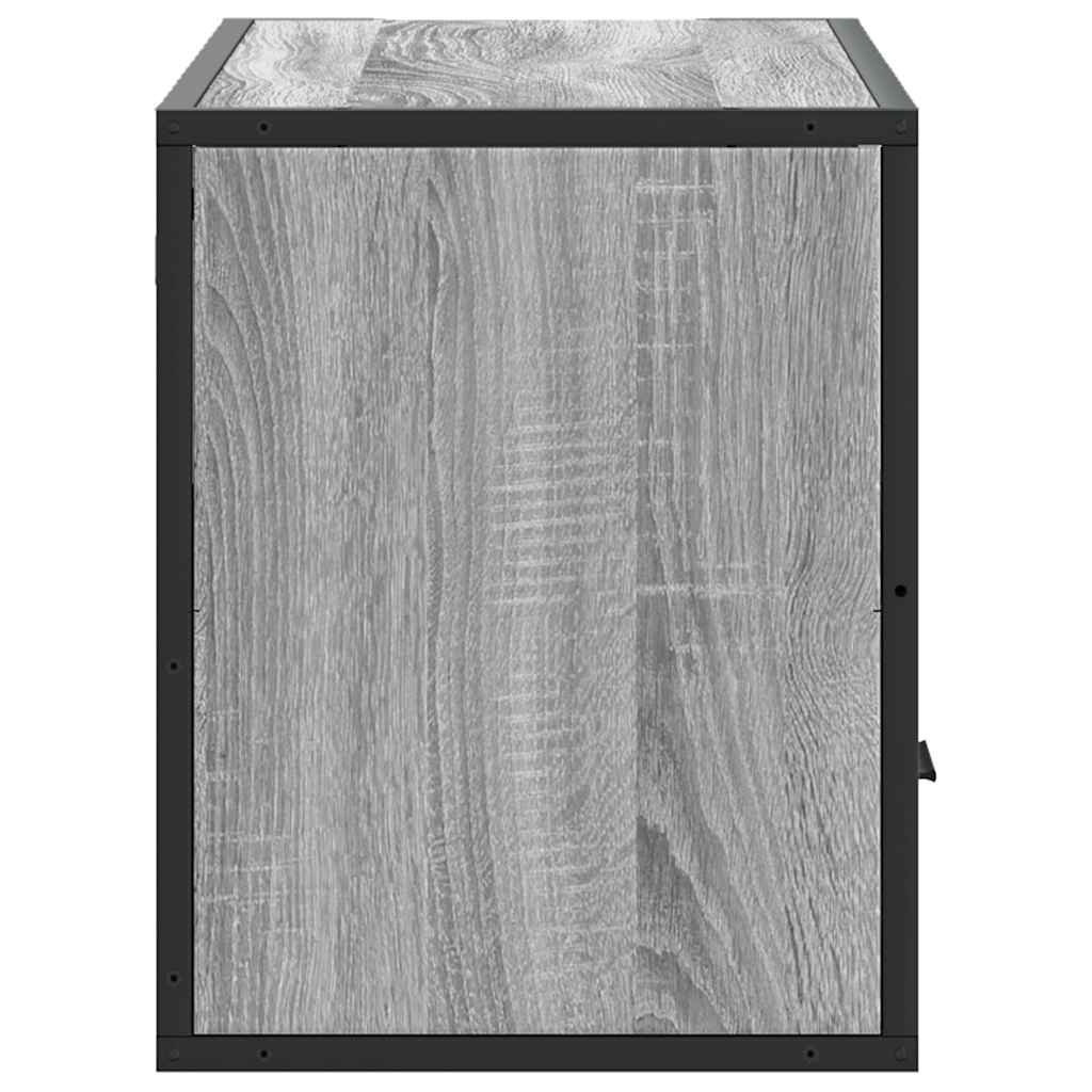VidaXL Tv-meubel 80x31x39,5 cm bewerkt hout metaal grijs sonoma eiken