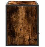 VidaXL Tv-meubel 80x31x39,5cm bewerkt hout metaal gerookt eikenkleurig