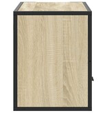 VidaXL Tv-meubel 80x31x39,5 cm bewerkt hout metaal sonoma eikenkleurig