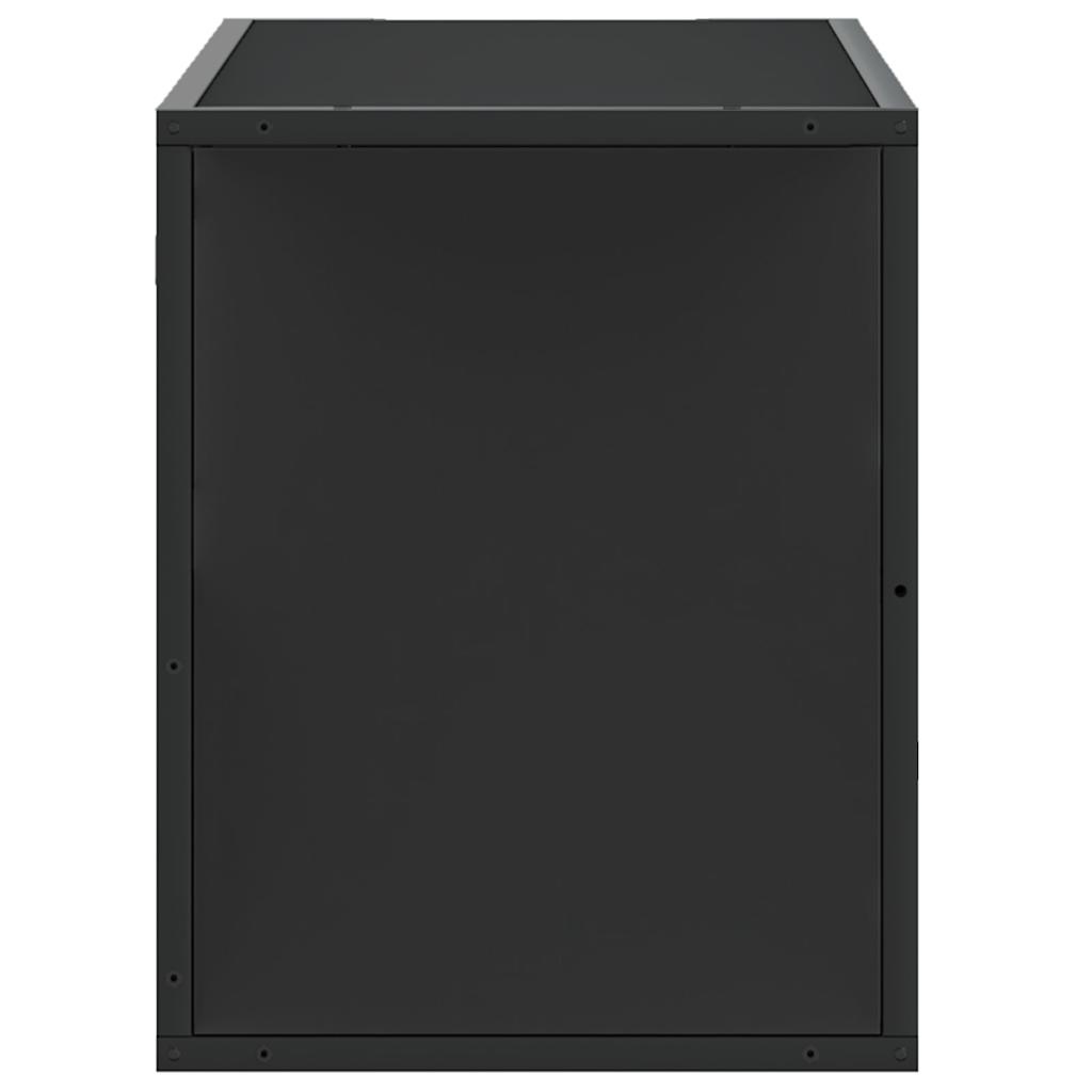 VidaXL Tv-meubel 80x31x39,5 cm bewerkt hout en metaal zwart