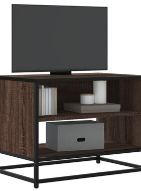 VidaXL Tv-meubel 61x40x46 cm bewerkt hout metaal bruin eikenkleur