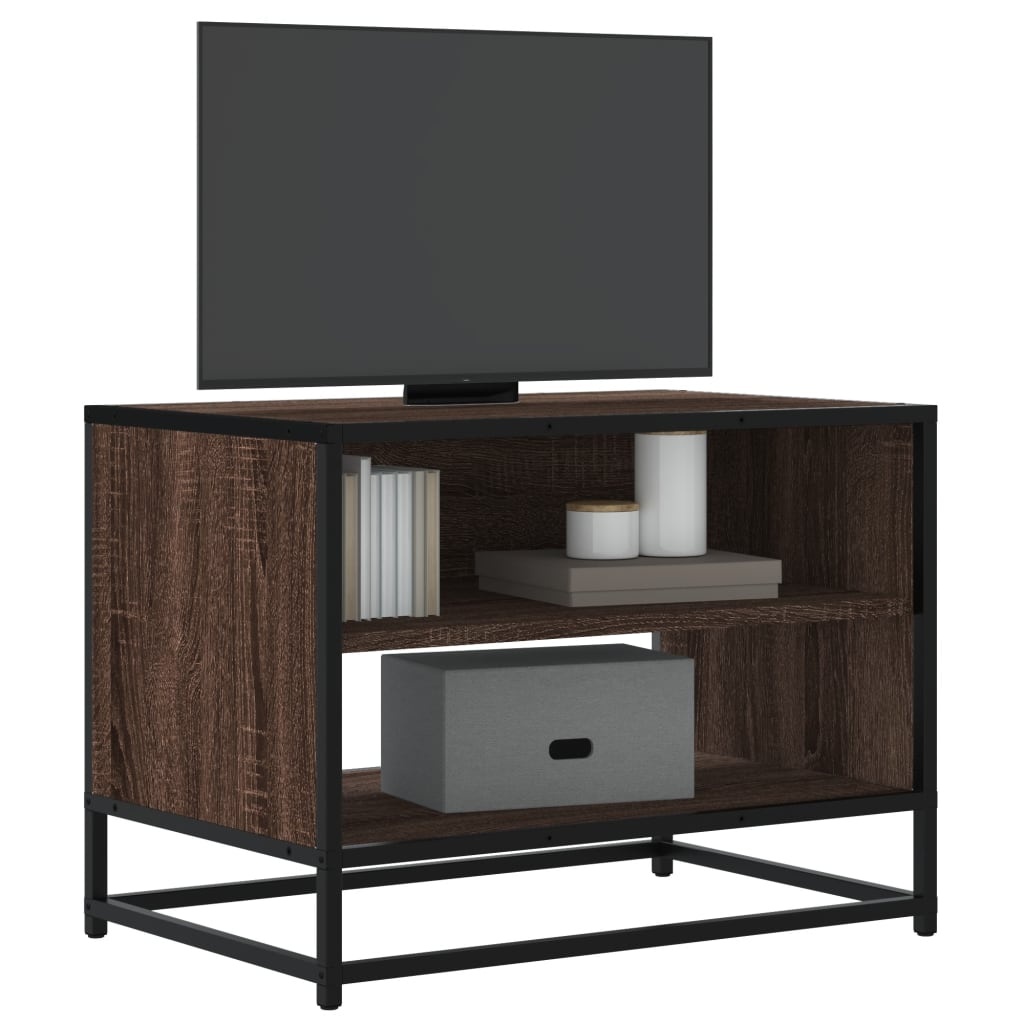VidaXL Tv-meubel 61x40x46 cm bewerkt hout metaal bruin eikenkleur