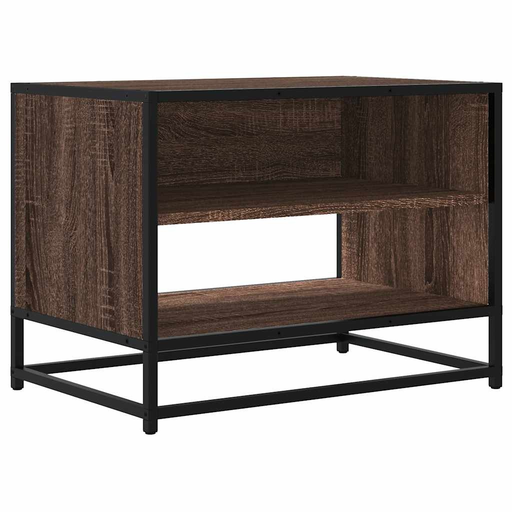 VidaXL Tv-meubel 61x40x46 cm bewerkt hout metaal bruin eikenkleur