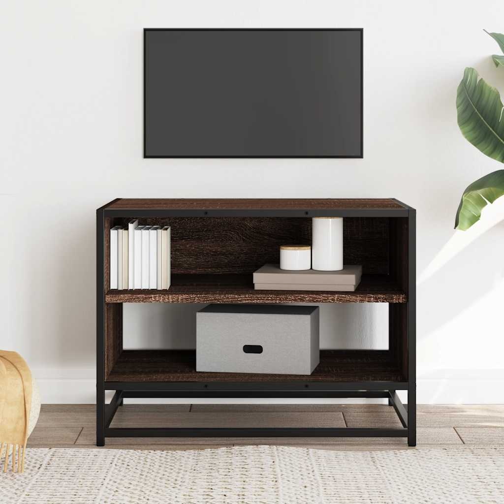 VidaXL Tv-meubel 61x40x46 cm bewerkt hout metaal bruin eikenkleur