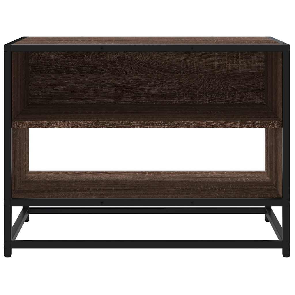 VidaXL Tv-meubel 61x40x46 cm bewerkt hout metaal bruin eikenkleur