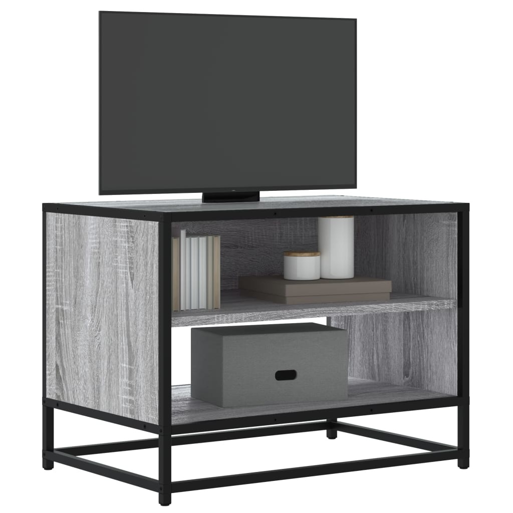 VidaXL Tv-meubel 61x40x46 cm bewerkt hout metaal grijs sonoma eiken