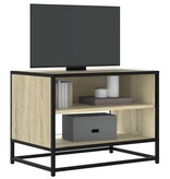 VidaXL Tv-meubel 61x40x46 cm bewerkt hout metaal sonoma eikenkleurig