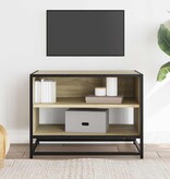 VidaXL Tv-meubel 61x40x46 cm bewerkt hout metaal sonoma eikenkleurig