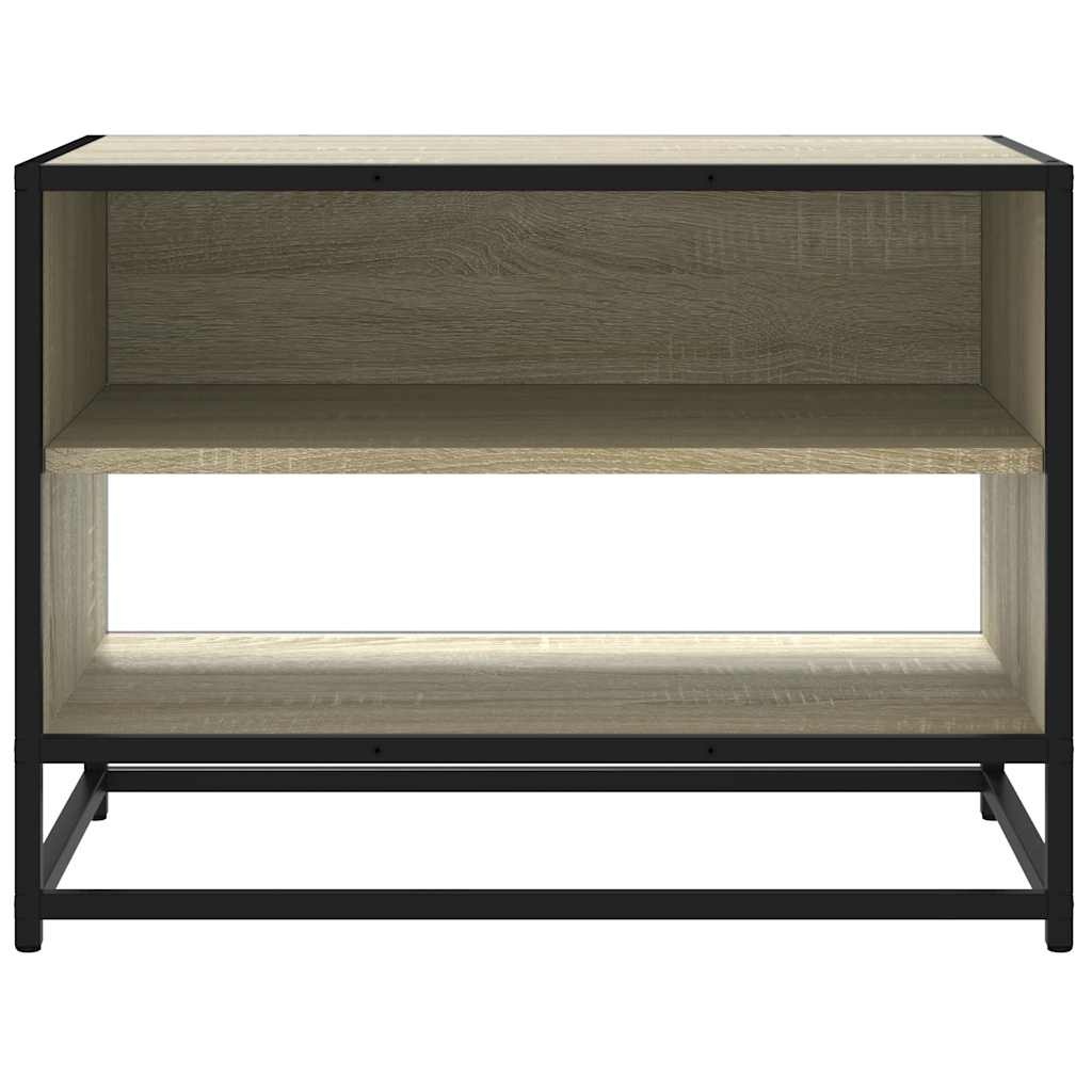 VidaXL Tv-meubel 61x40x46 cm bewerkt hout metaal sonoma eikenkleurig