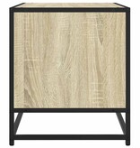 VidaXL Tv-meubel 61x40x46 cm bewerkt hout metaal sonoma eikenkleurig