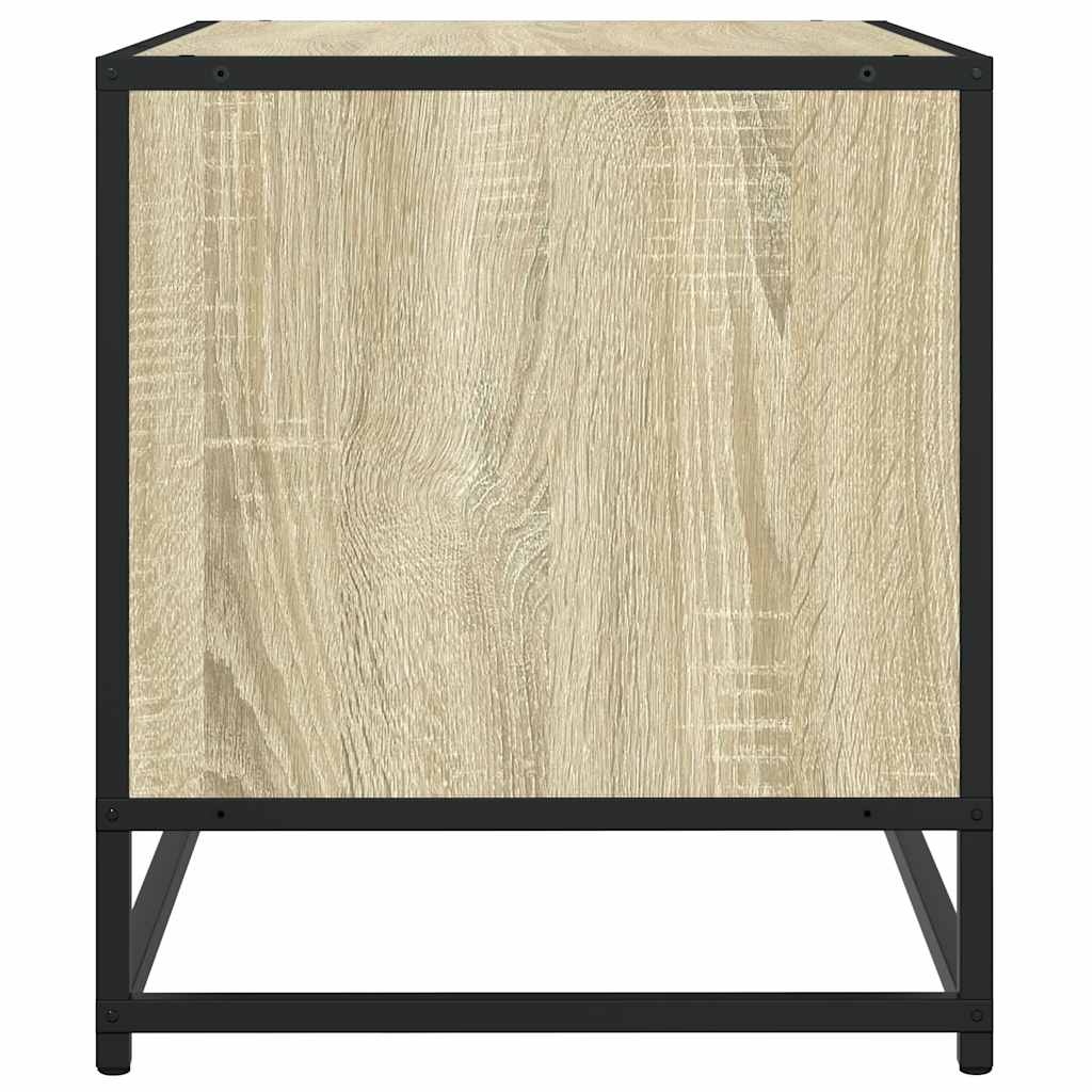 VidaXL Tv-meubel 61x40x46 cm bewerkt hout metaal sonoma eikenkleurig