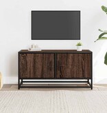 VidaXL Tv-meubel 80x34,5x40 cm bewerkt hout metaal bruin eikenkleur