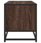 VidaXL Tv-meubel 80x34,5x40 cm bewerkt hout metaal bruin eikenkleur