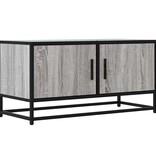 VidaXL Tv-meubel 80x34,5x40 cm bewerkt hout metaal grijs sonoma eiken