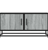 VidaXL Tv-meubel 80x34,5x40 cm bewerkt hout metaal grijs sonoma eiken