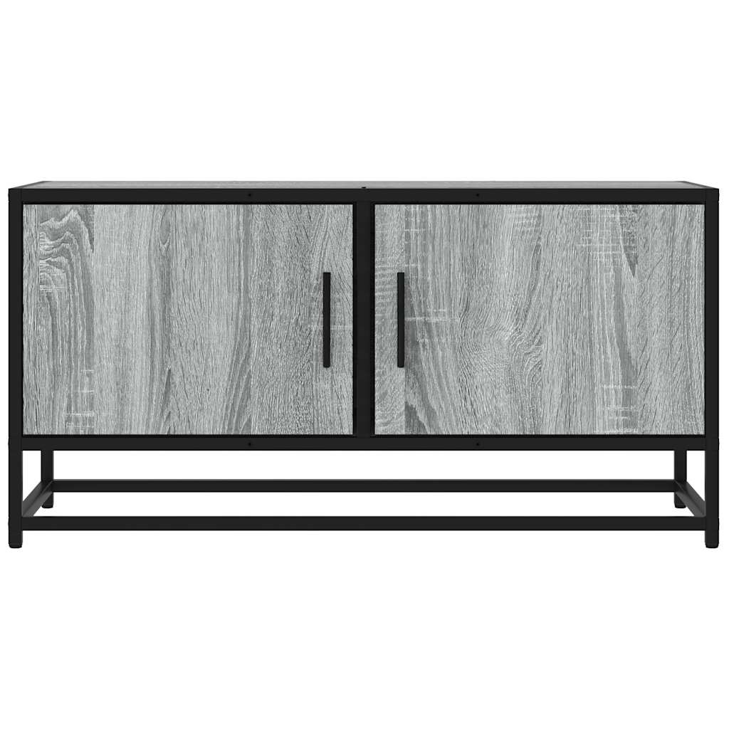 VidaXL Tv-meubel 80x34,5x40 cm bewerkt hout metaal grijs sonoma eiken