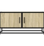 VidaXL Tv-meubel 80x34,5x40 cm bewerkt hout metaal sonoma eikenkleurig